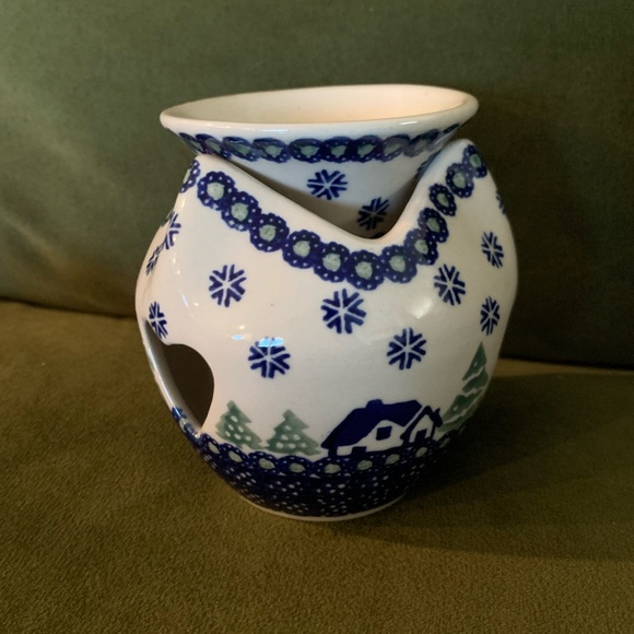 Christmas polish pottery wax melter snowing cozy home - Picture 8 of 10
